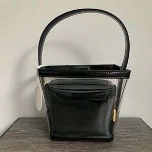 Staud NWT Edie Clear Black Patent Handbag A5